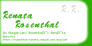 renata rosenthal business card